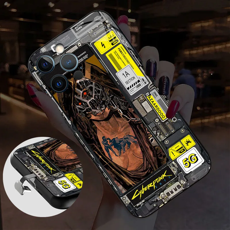 2023 أفضل بائع أنيمي LED قضية الهاتف لسامسونج غالاكسي S20 S21 S22 S23 زائد الترا نوت 10 20 التحكم الذكي LED غطاء الهاتف