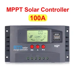 30/40/50/60/100A MPPT Solar Charge Controller 50VDC Regulator Colorful Screen For Lifepo4 GEL lithium Lead Acid Battery