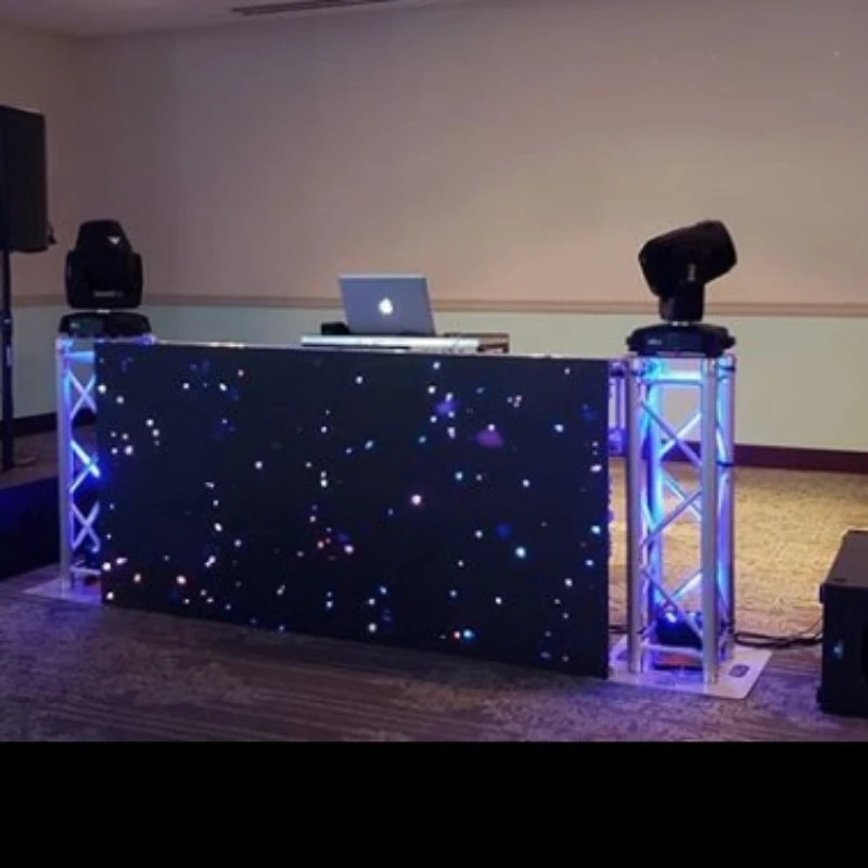 Portable rental live events led display video interactive digital curved portable super slim led dj booth led display