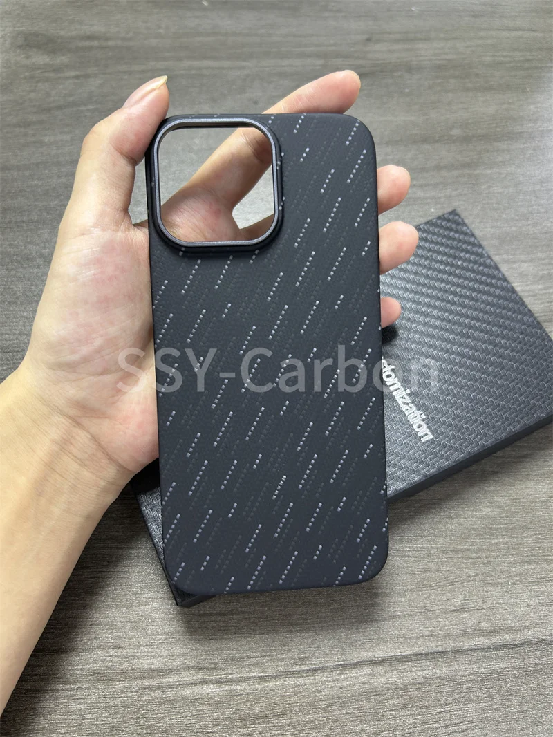 

Настоящий кевлар для Iphone 16 pro, чехол из углеродного волокна, 16 pro max, роскошный Ультратонкий защитный чехол из углеродного волокна MagSafe