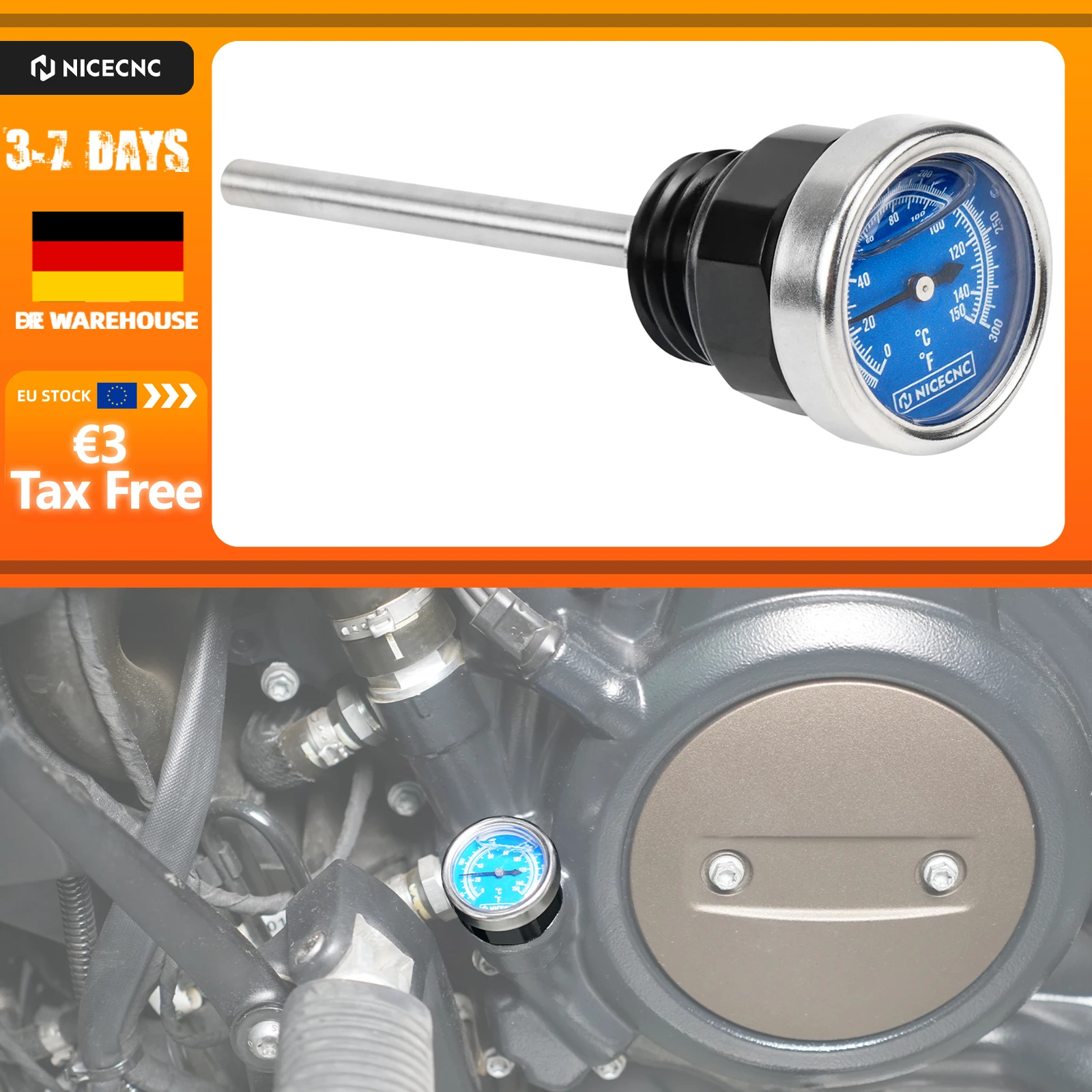 Motorrad-Ölmessstab und Öltemperaturanzeige für Harley Sportster S RH1250S Pan America 1250 RA1250 Nightster RH975 2021-2024