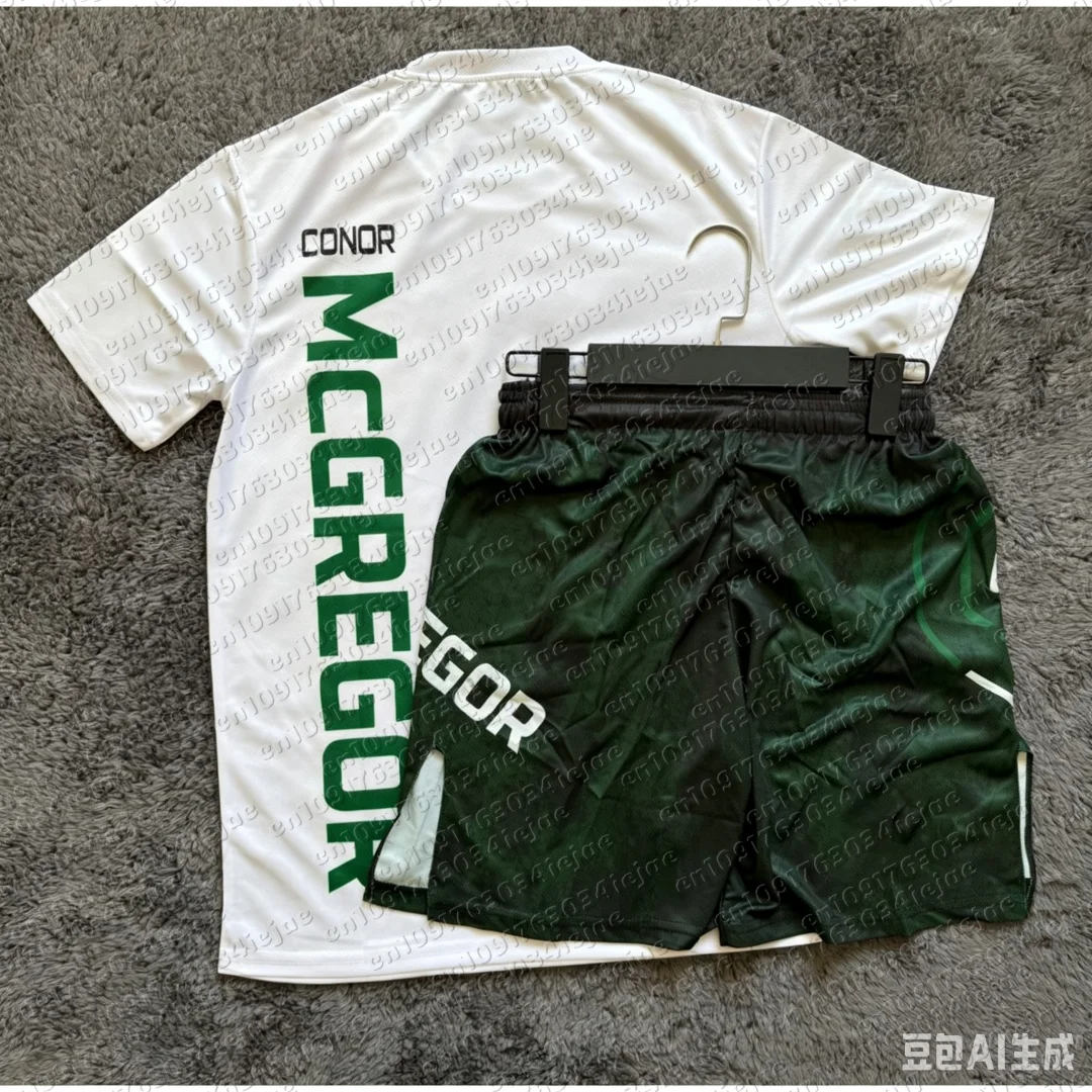 2026 Sommer Top MMA Oktagon-Käfig Conor McGregor T-Shirt & Shorts Set für Herren & Kinder – Sport-Trainings- und Laufset mit schnelltrocknender Funktion für den Kampfsport – Detail 4