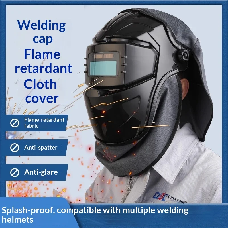 JCD Welding Helmet Cover And Bib Set with Press Fit Seal for Welding Neck Protection - Essential Welding Accessories