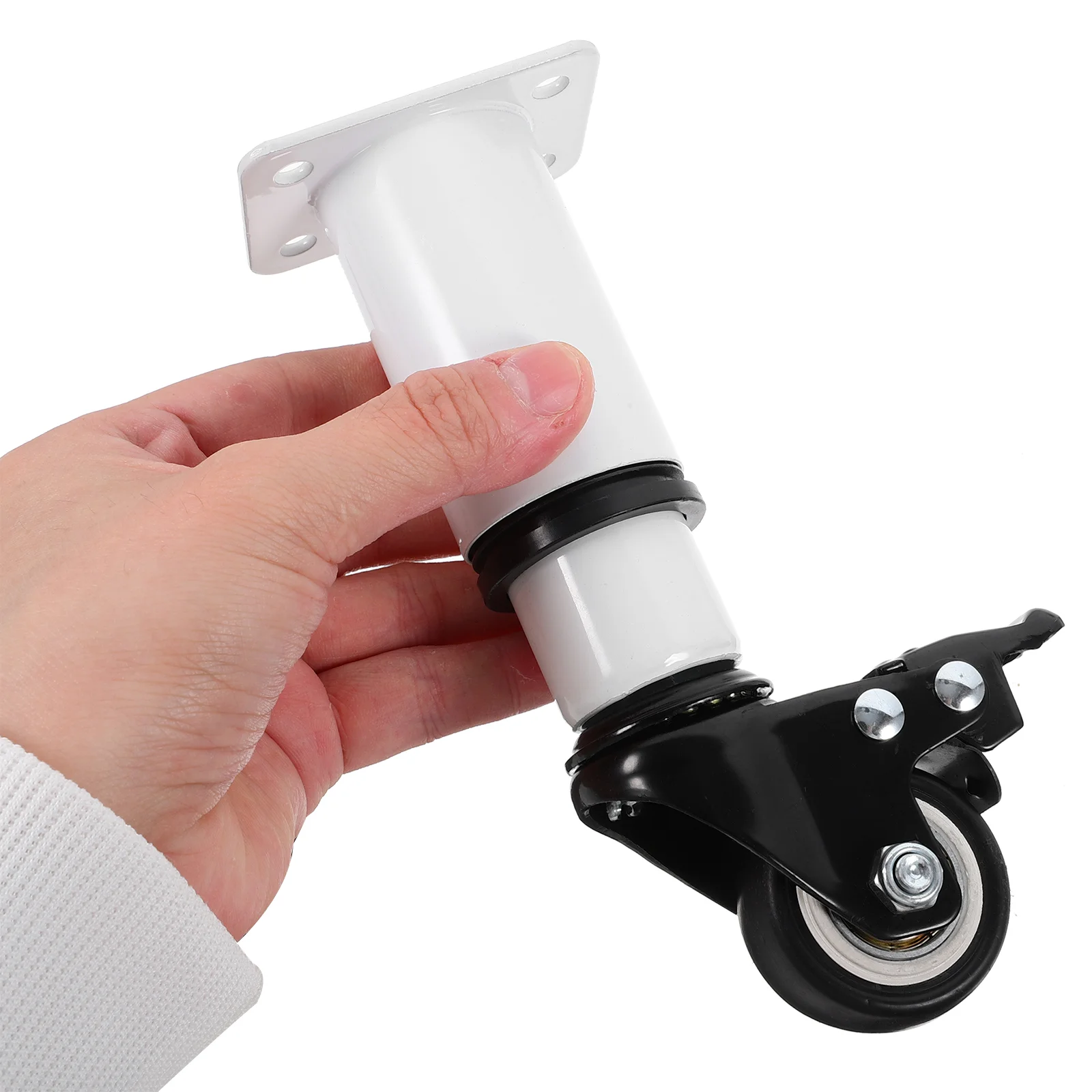 4-teiliger Nachttisch, verstellbare Möbelbeine, Couch, Büro, Räder, weiß