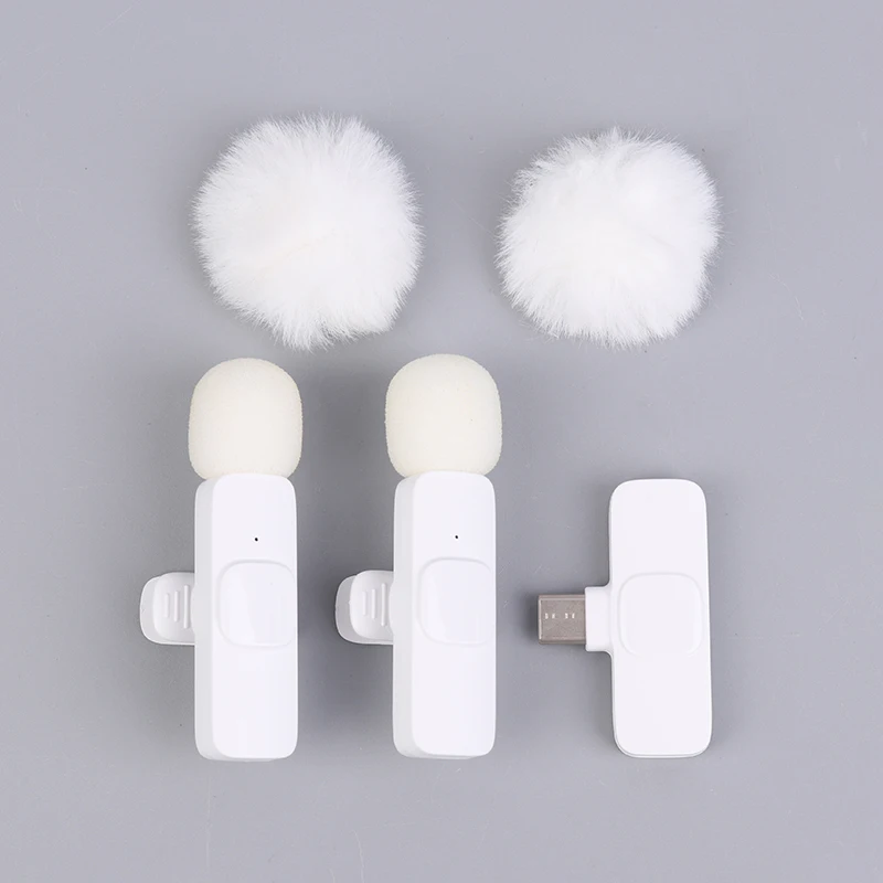 

1 Set Portable Audio Video Recording Mini Microphone For Android PC Camera Live Gaming Phone Wireless Lavalier Microphone