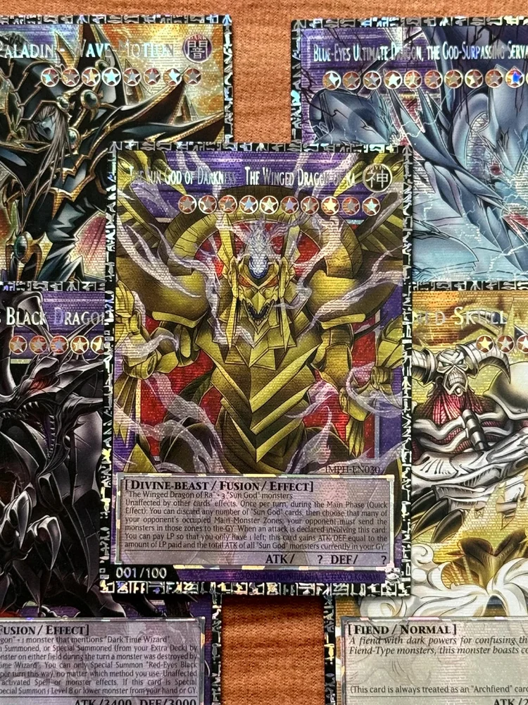 Yugioh ORICA Fanmade Proxy Der Sonnengott der Dunkelheit Der geflügelte Drache von Ra Dunkler Paladin Wellenbewegung Der Gott, der den Diener übertroffen