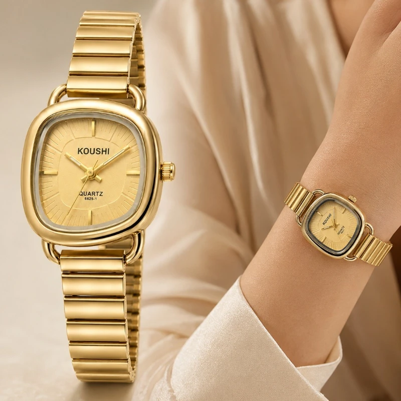 New Luxury Women Wristwatch Simple Fashion Stainless Steel Band Quartz Watch Elegant Ladies Dress Watch Gift reloj para mujer