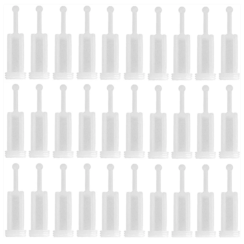 30 Stuks Universele Spray Tool Filters Wegwerp Hvlp Zwaartekracht Feed Verf Zeven Fijn Mesh, Wit