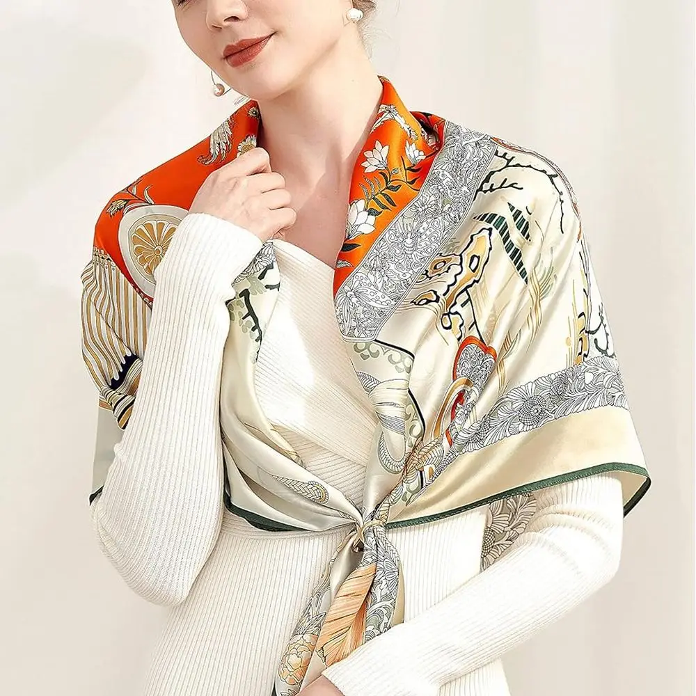 Lenços luxuosos 100% seda em tamanhos extra e XX-grandes