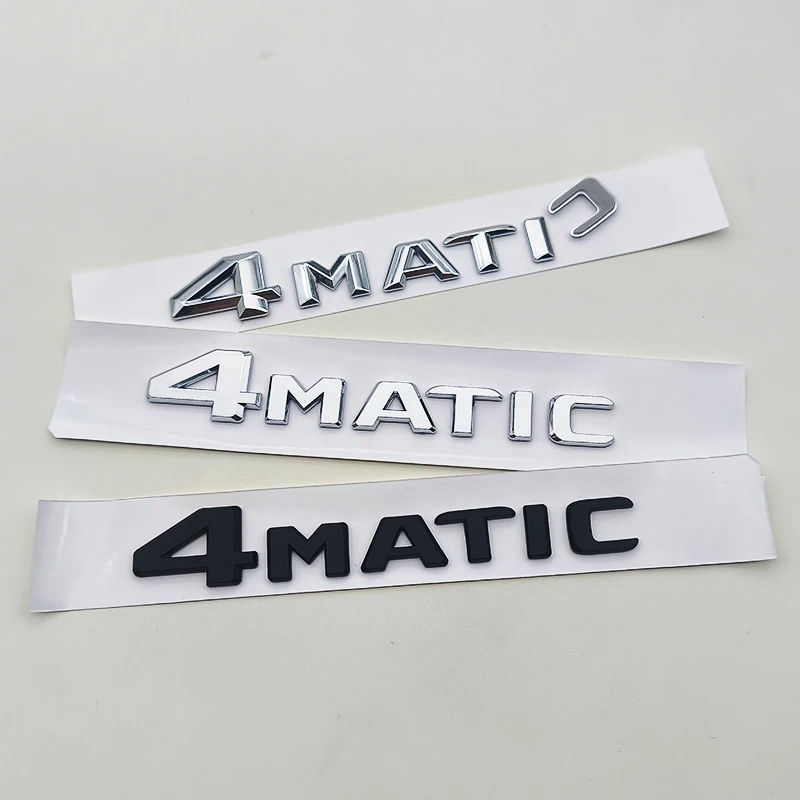 3D 4 Matic Logo 4matic Emblem Letters Sticker Car Trunk Badge for Mercedes Benz A B C E GLC GLE W204 W205 W212 W213 Accessories