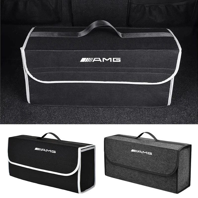 

Car Logo Trunk Storage Box Large Capacity Tool Organiser Bag Accessories For Mercedes Benz AMG Class W204 W205 W203 W206 W220