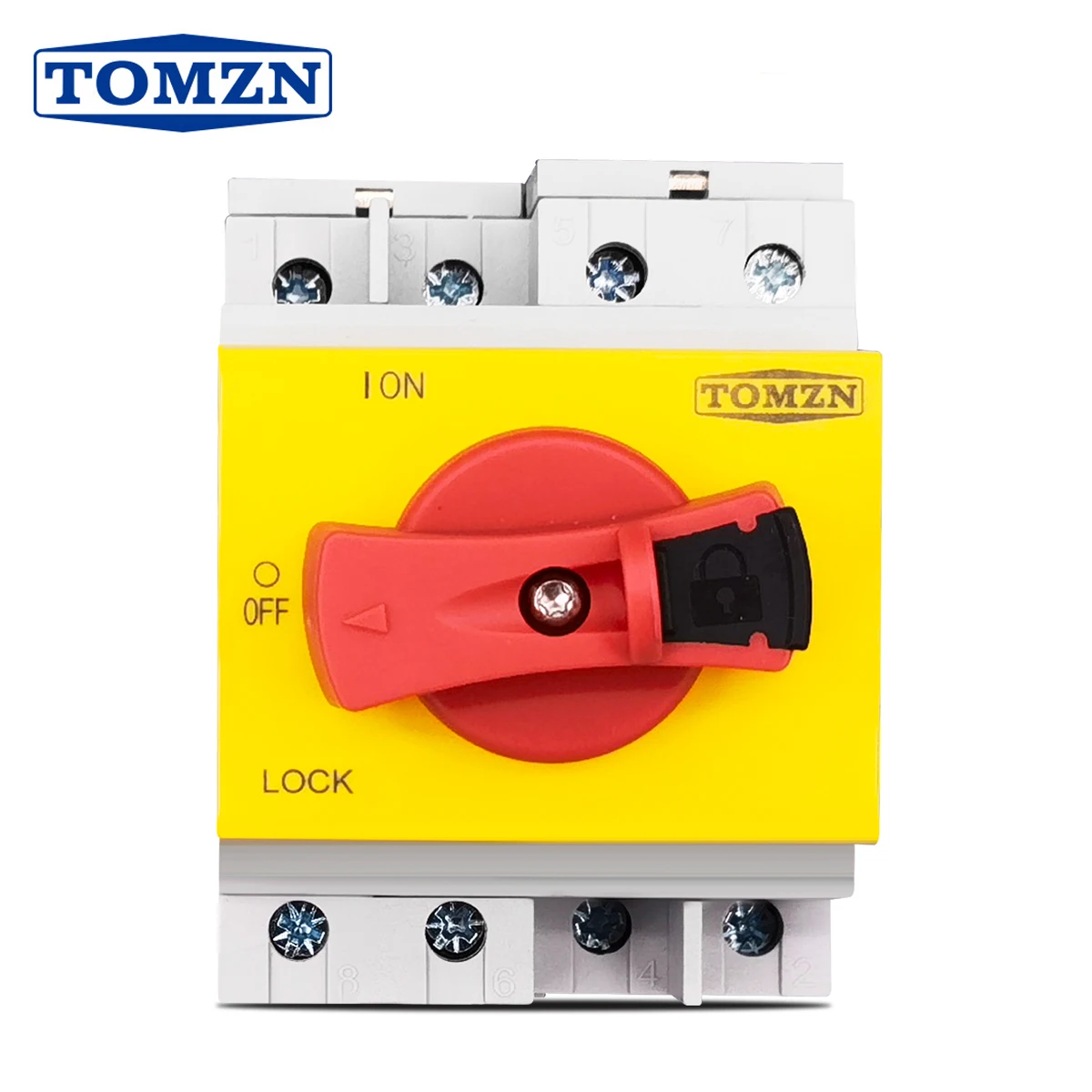 TOMZN 4P PV DC 1200V 32A Din Rail Solar Rotating Handle Isolator Rotary Switch Disconnector For Solar Distribution Box