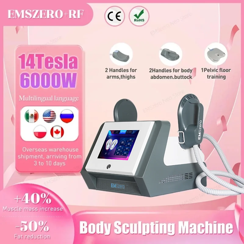 2025 portable Ems Zero Neo Tesla RF 6500W Emszero muscle stimulator slimming equipment professional high-end body shaping machin