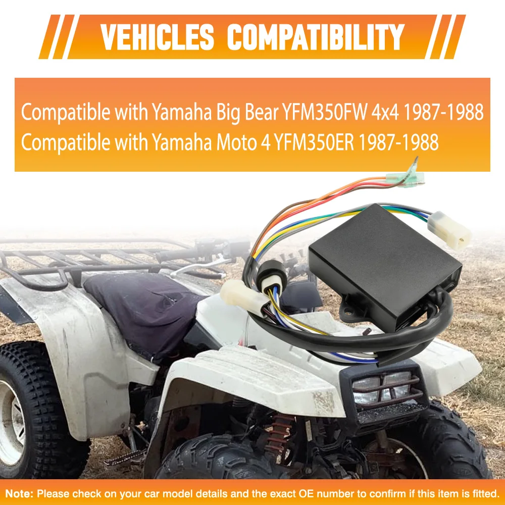 

1pcs CDI Ignition BOX Module Replacement 1YW-85540-20-00 1YW-85540-20 For Yamaha Big Bear YFM350FW 4x4 Moto 4 YFM350ER 1987-1988