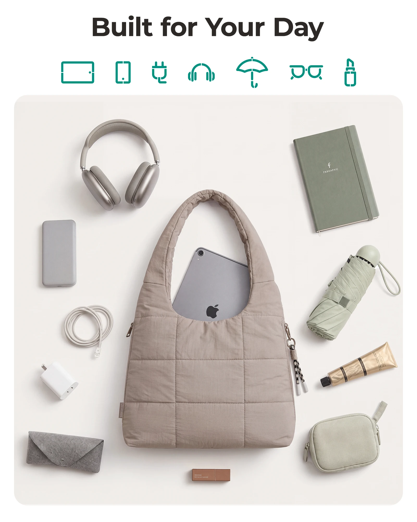 BAGSMART パフィー・ホーボーバッグ(女性用)。軽量で - Tote Bag Beach のレビューと価格