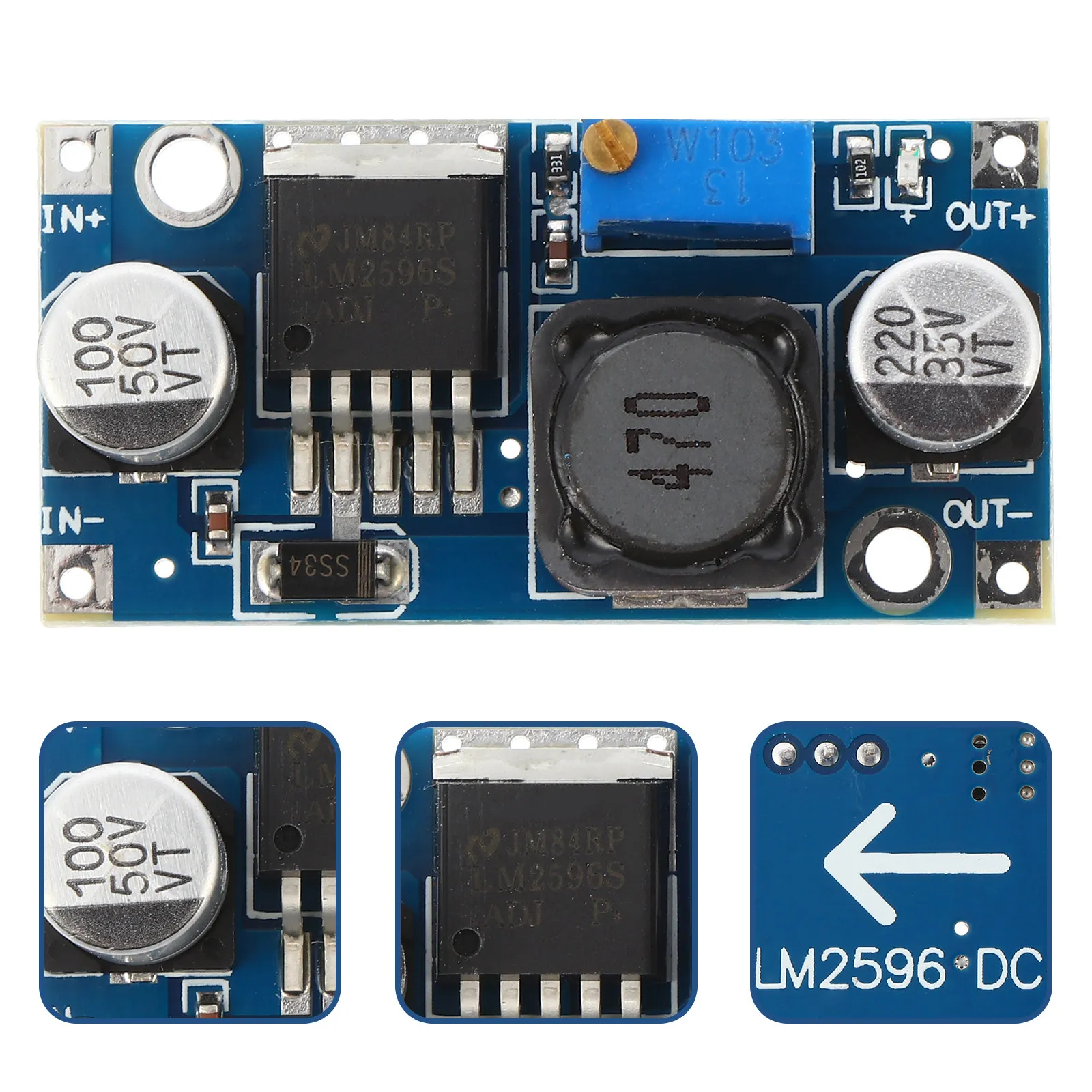 10Pcs Buck Converter Step-Down Power Module Adjustable Voltage Regulator Supply Module for DIY Power Supply Camera Vehicle