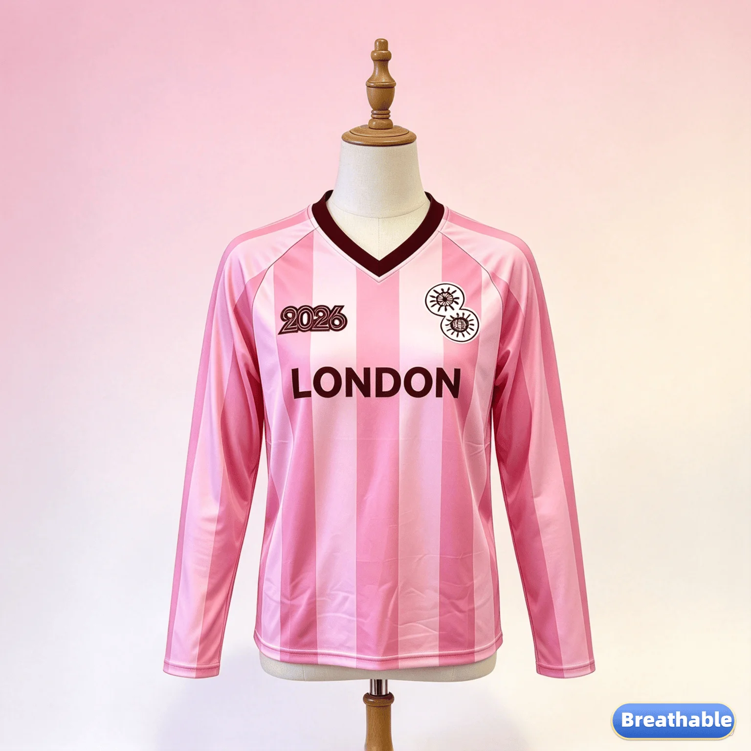 Harry Styles Together Tour Pink T-shirt 2026 Soccer Jersey V-neck Breathable Mesh Sports Long Sleeve Tops Unisex FamilyMatching