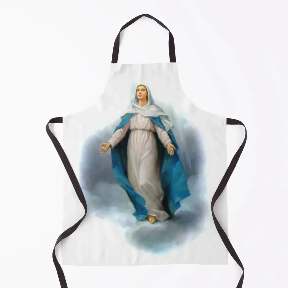 

Our Lady Catholic Apron Chef Accessory kitchen utensil Apron