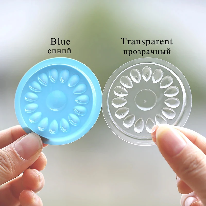 20 pcs New Descartáveis Cola Junta de Plástico Forma de Flor Titular Pad Cola Para Cílios Adesivo Extensão Dos Cílios Transparente Pallet