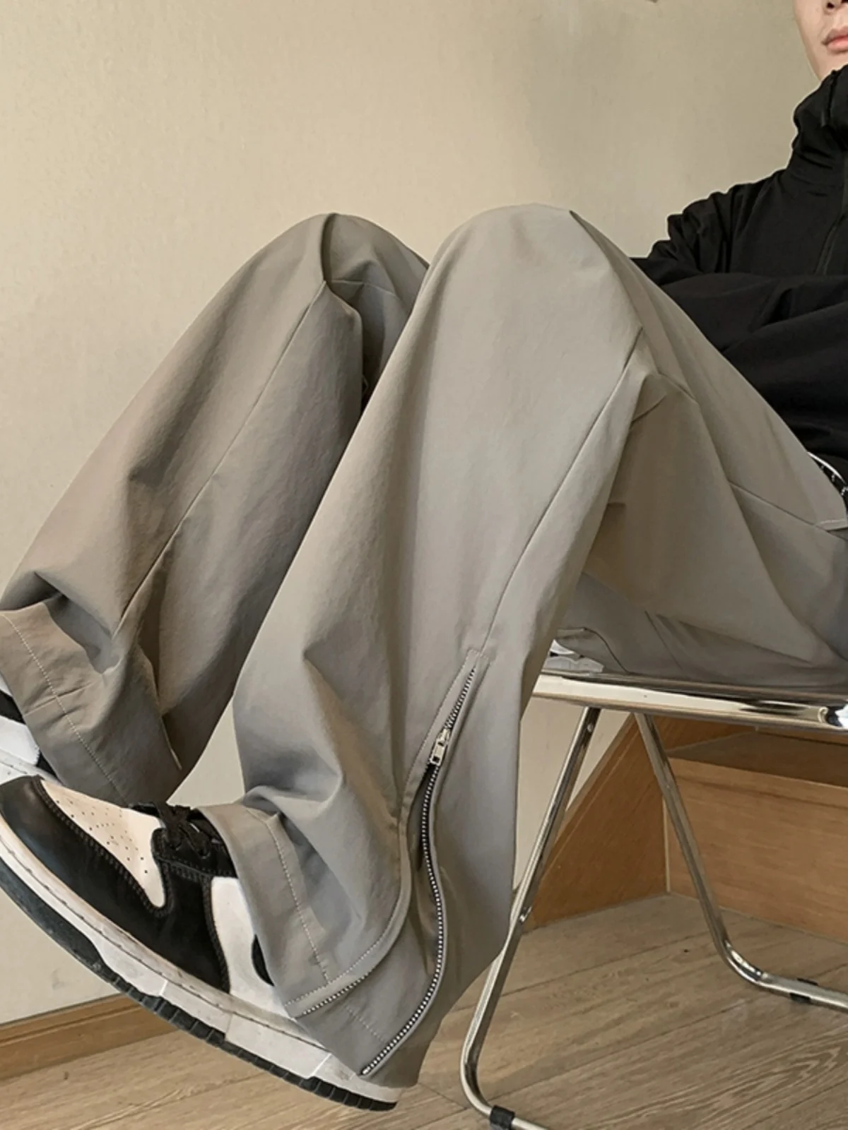 

Vintage American Retro Men's Cargo Pants Windproof Waterproof Straight Leg Slimming Micro Flared Trousers Casual Fashion