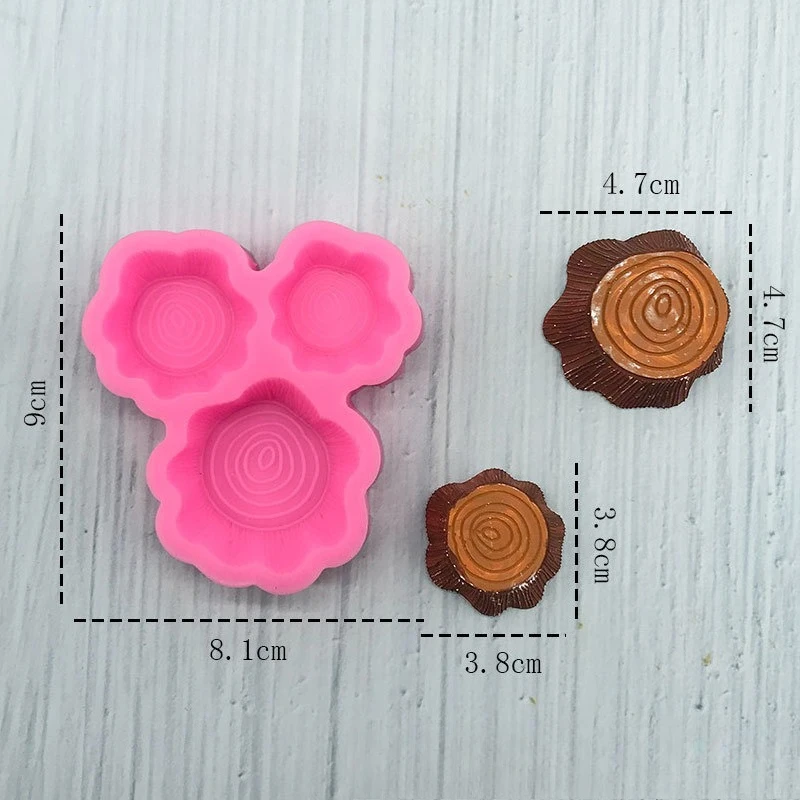 Wood Stump Silicone Mold Food Grade BPA Free Non-Stick Tree Log Shape Baking Tool for Chocolate Cake Fondant Candy DIY Dessert
