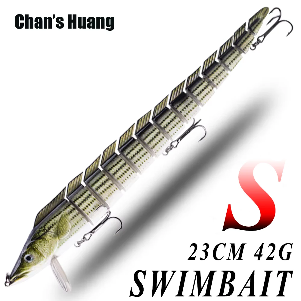 

Chan's Huang 1PCS S-Shape Action Snake Multi Jointed Swimbait 23CM 42G / 9INCH 1.48OZ Lifelike Eel Fishing Lure Artificial Bait