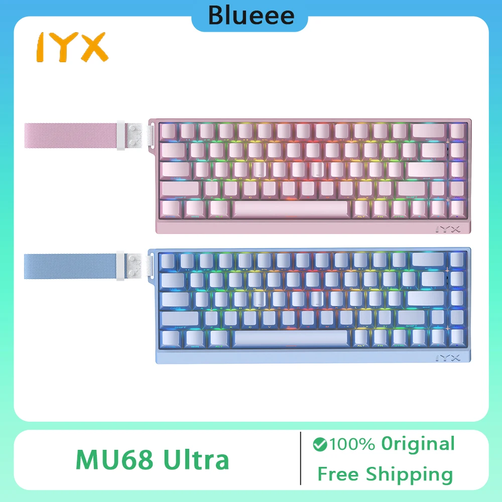 IYX MU68Ultra Magnetic Switch Keyboard Wired Aluminum Alloy 8000Hz Quick Trigger RGB Gaming Keyboard Hot Swap Game Varolant Gift