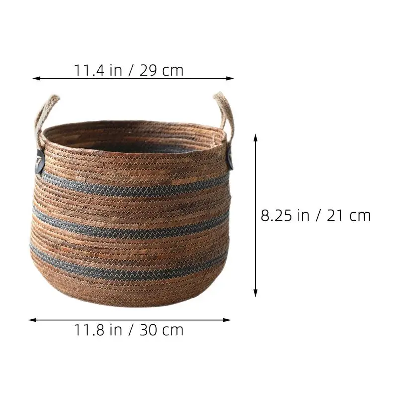 Woven Storage Basket Decorative Basket For Living Room Toys Blankets Basket Laundry Holder for Clothes Kids Toys Living Room