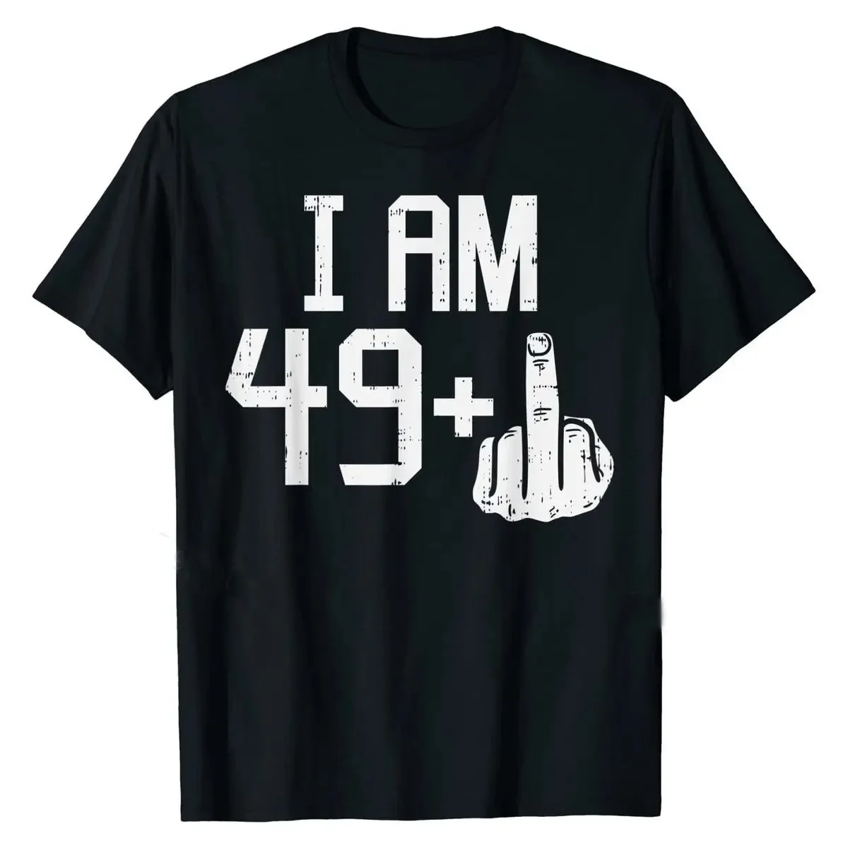 Mens  Middle Finger Fifty Funny 50 Yr 50th Birthday Gift T-Shirt Tees Graphic Design Casual Man Tshirts Design