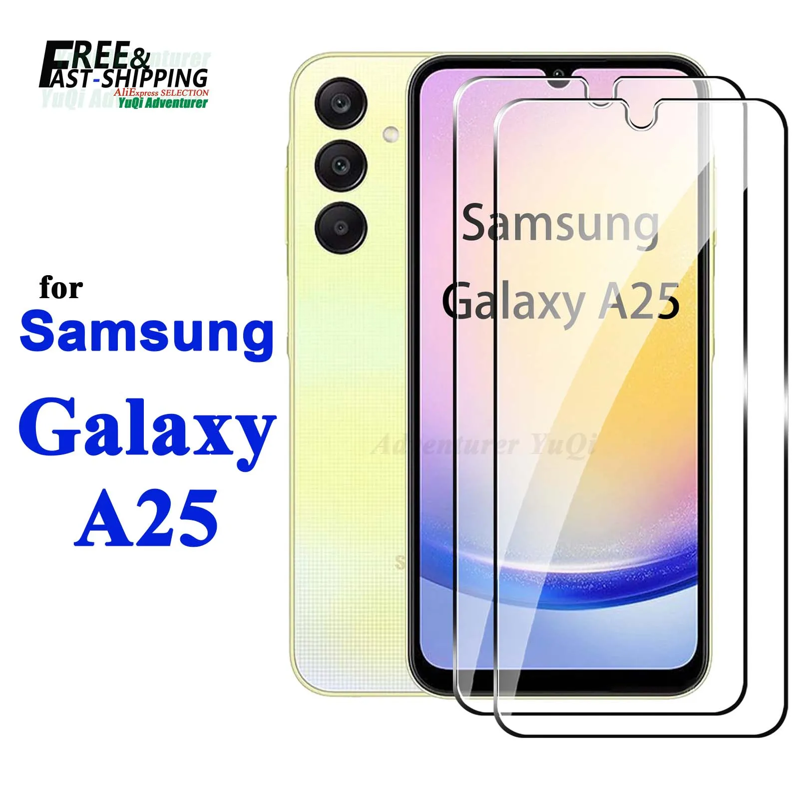 

Screen Protector For Galaxy A25 Samsung, Tempered Glass HD Crystal 9H High Aluminum Anti Scratch Case Friendly