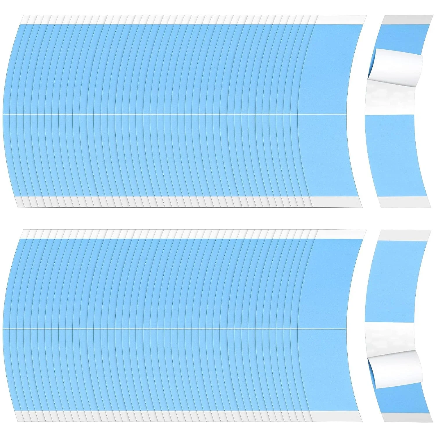 

180 шт., двухсторонняя клейкая лента для парика, водонепроницаемая, C-образная, для длинных коротких париков без волос, парики, кусок и наращивания