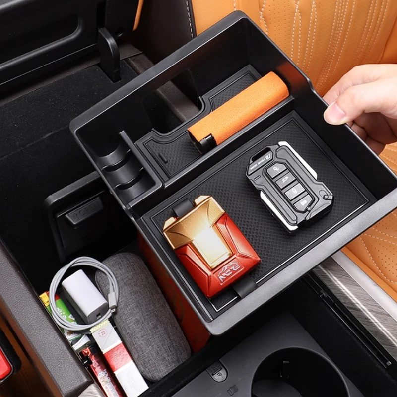 

For GWM TANK 500 Hi4t 2022-2025 Armrest Box Storage Box Arrange Items Plastics Material Car Accessories