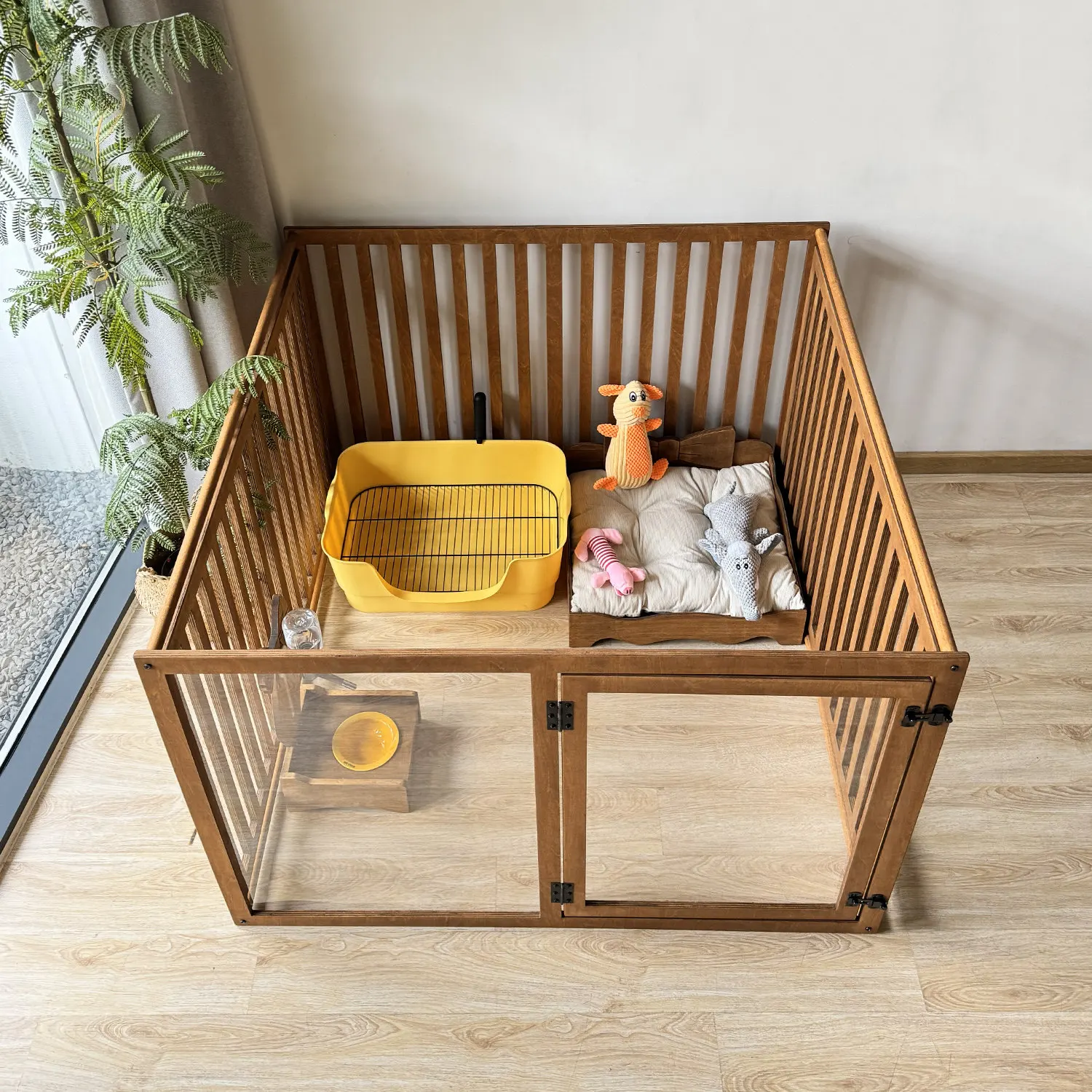 

Складной круглый вольер для собак, большой, раздвижной, модульный, деревянный, для улицы, расширяемое оборудование, ограждение для домашних животных, декор для дома