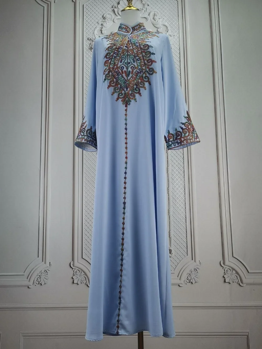 Abayas Ramadan Eid Muslim Women Dress Dubai Embroidery Turkish Dresses Islam Vestidos Arab Long Robe Morocco Kaftan Jalabiya