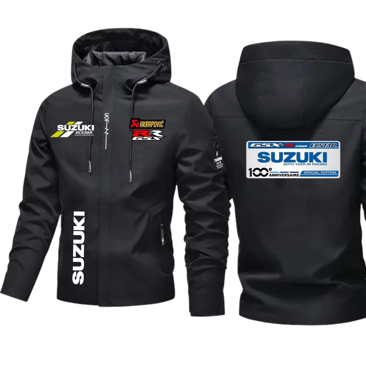 Men's Windproof Hooded Motorcycle Jacket Autumn Winter High-Quality Riding Sweatshirt Bestseller Suzuki 2026