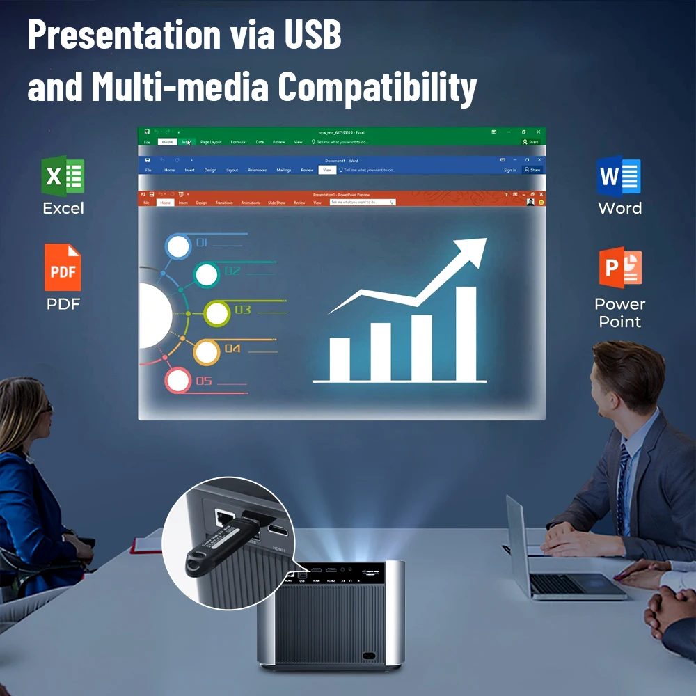 ThundeaL TDA6 Full HD Projektor 1080P 2K 4K Video Heimkino Autofokus 5G WLAN Android Projektor TDA6W 3D Tragbarer Beamer – Detail 25