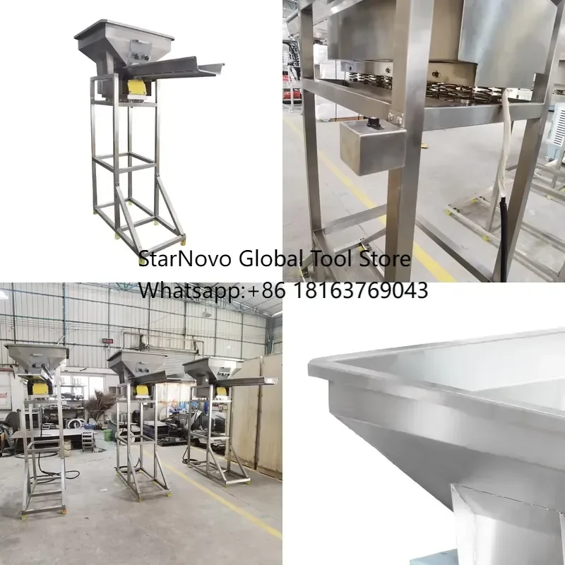 2026 Hot！ New Stainless Steel Trolley Feeding Machine Independent Vibrating Feeder Adjustable Speed Equipment Conveyor for