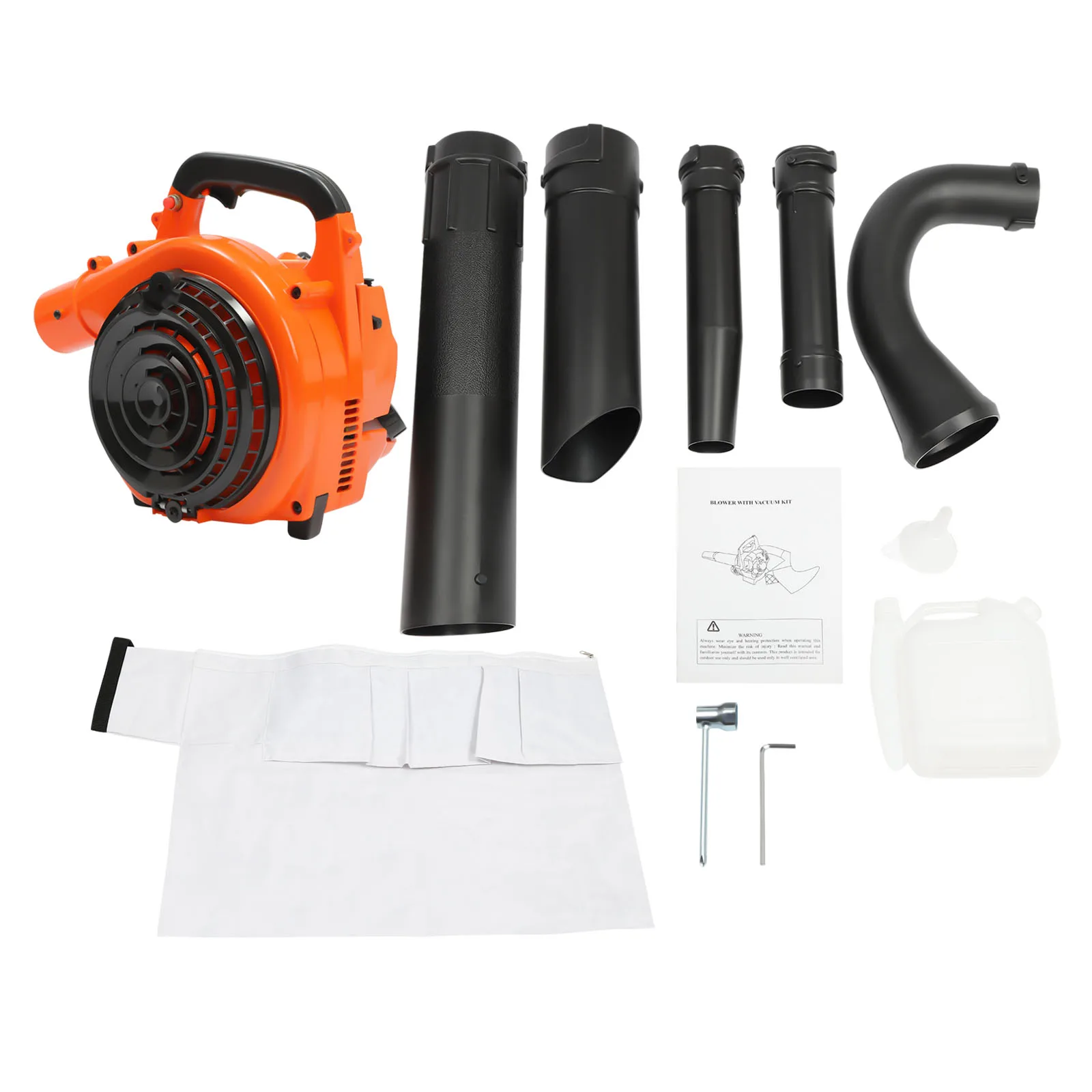 25.4cc 2 السكتة الدماغية منفاخ غاز محمول 0.75kw تعمل بالغاز منفاخ أوراق الشجر 7000 دورة في الدقيقة 2-دورة الثقيلة الغاز يده منفاخ أوراق الشجر البرتقالي