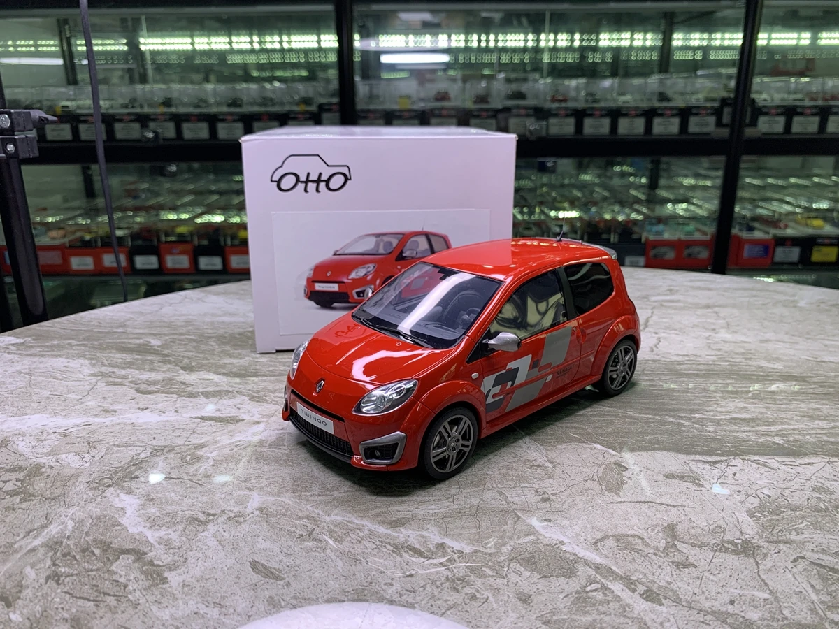 OTTO 1:18 TWINGO RS المرحلة 1 الأحمر 2008 محاكاة طبعة محدودة الراتنج المعادن ثابت سيارة لعبة مجسمة هدية #1