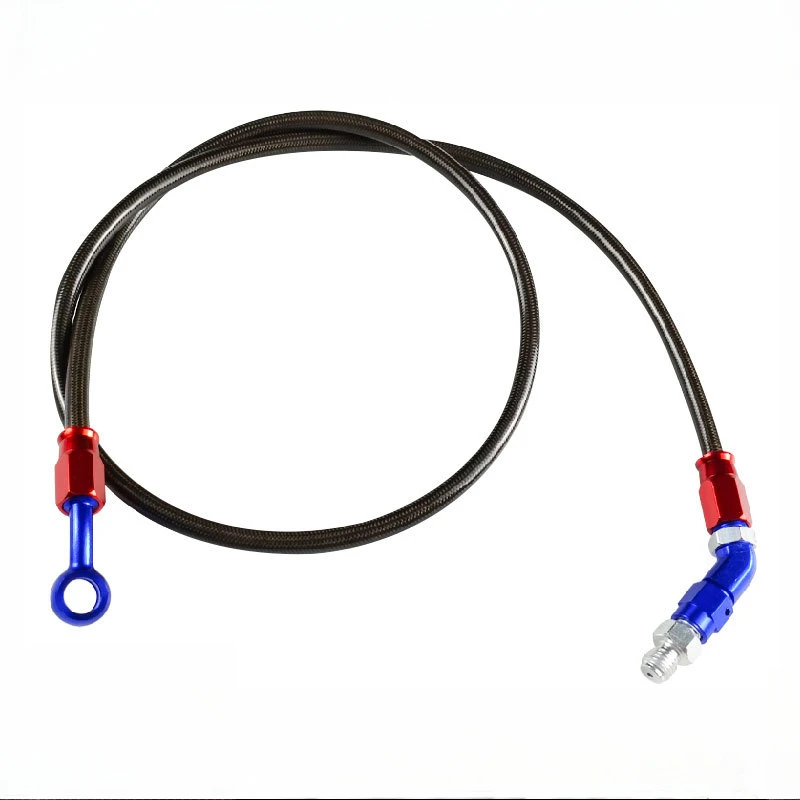 Upgrade Your Bike with Stainless Steel Hydraulic Brake Lines, 45°M10 Brake Line for Smooth Braking, Reliable Motorcycle Parts