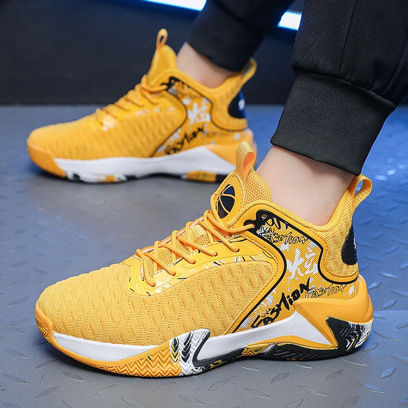 Large Size 38-50 Men's Basketball Shoes Cushion Anti Slip Sports Shoes Breathable Fitness Training Shoes for Male Basket Sneaker
