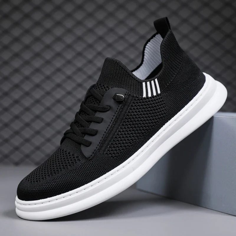Hiking Sports Designer Casual Shoe 2025 Men's Casual Sports Flying Woven Thick Bottom Breathable Light Shoes Outdoor