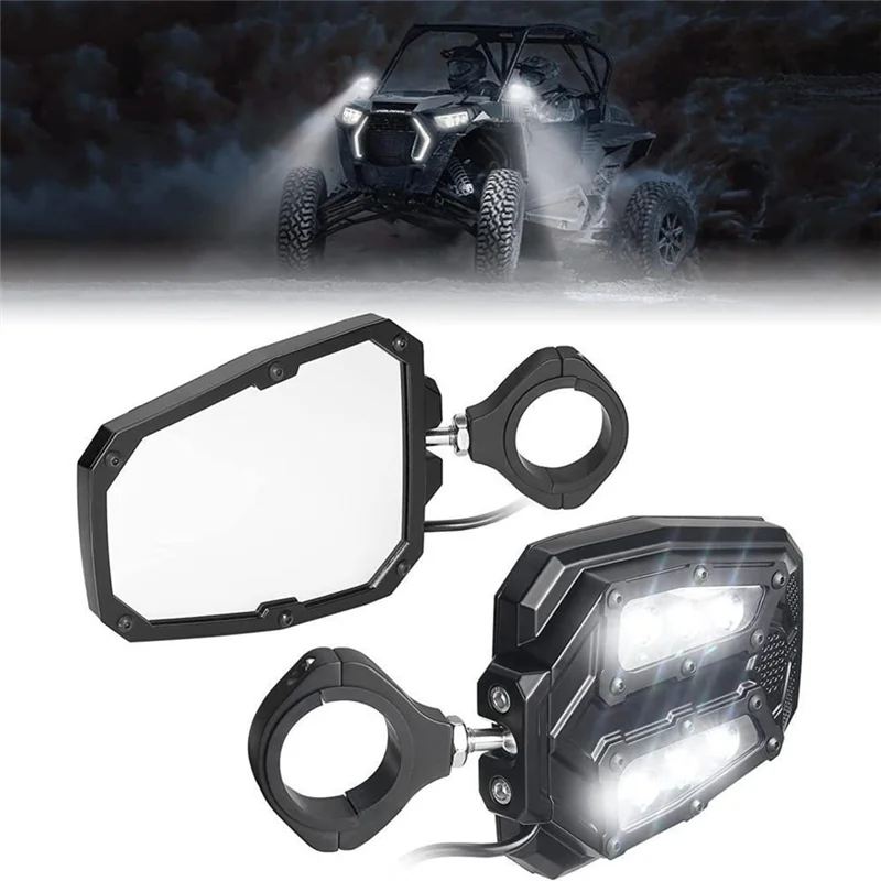 

High Quality Rearview Mirror Side View Mirrors Backup Mirrors Adjustable Side Mirror Lights Rearview Mirror For Can AM Maverick
