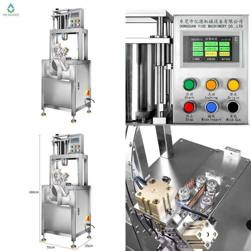 2026 CE Full-automate Cotton Wick Cutting Machine Candle Making Machine Yide Candle Mahine