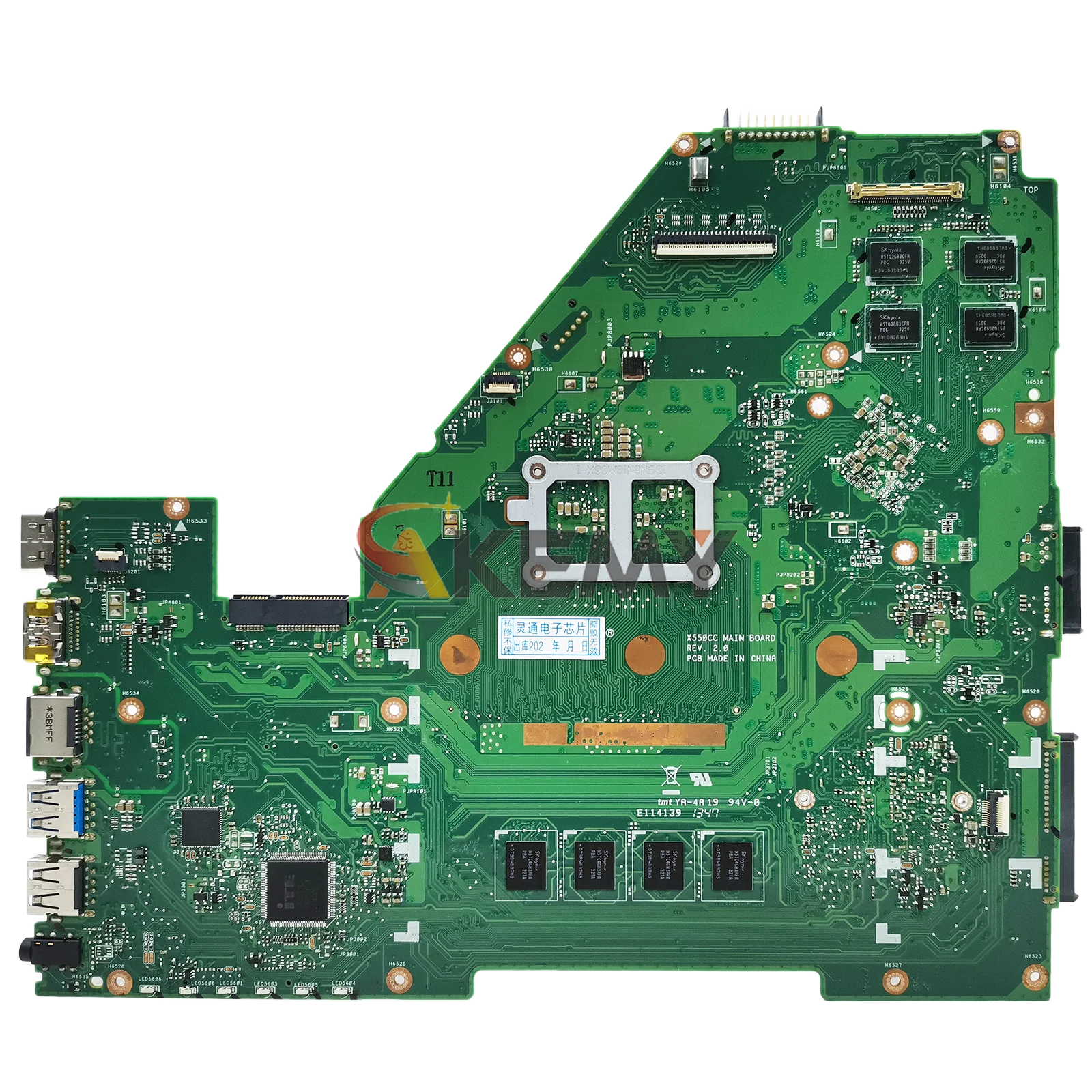 X550CC Laptop Motherboard For ASUS VivoBook X550VC X550CL X550C X550VB X550CC Y581C A550V X552 R513C Mainboard With I3 I5 I7 CPU
