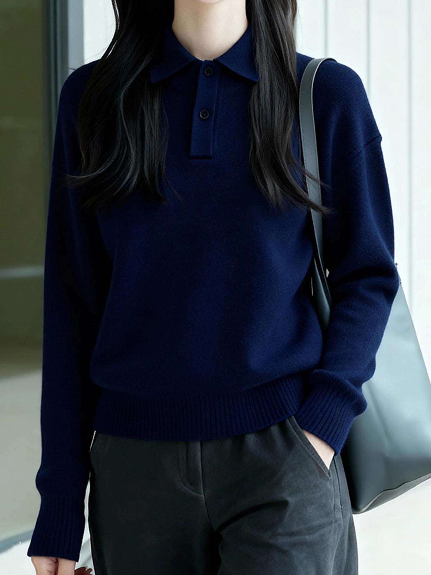 Ele محبوك سترة عادية طويلة Sve المرأة العلوي تنوعا الخريف الشتاء Faionable مريحة الكورية Sle