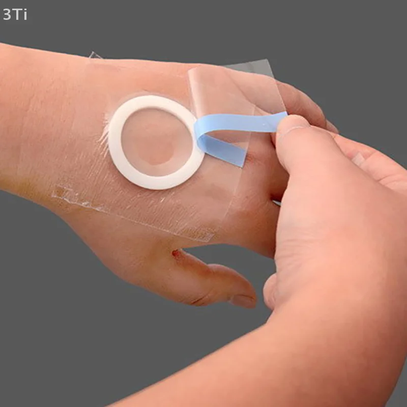 100Pcs Medical Adhesive Waterproof Tape Transparent Tape PU Anti-allergic Medicinal Wound Dressing Fixation Tape