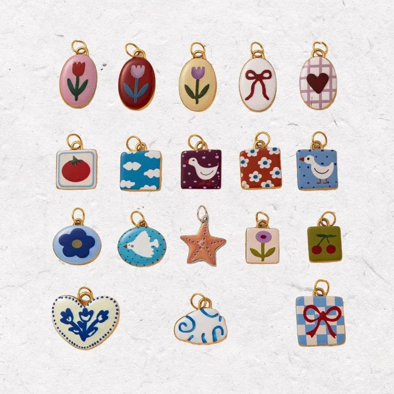 [YU] Modne zawieszki ze stali nierdzewnej w kształcie kwiatów, kokardek, gwiazd i chmur, akcesoria DIY do tworzenia biżuterii, naszyjników, kolczyków, elementy do zawieszania