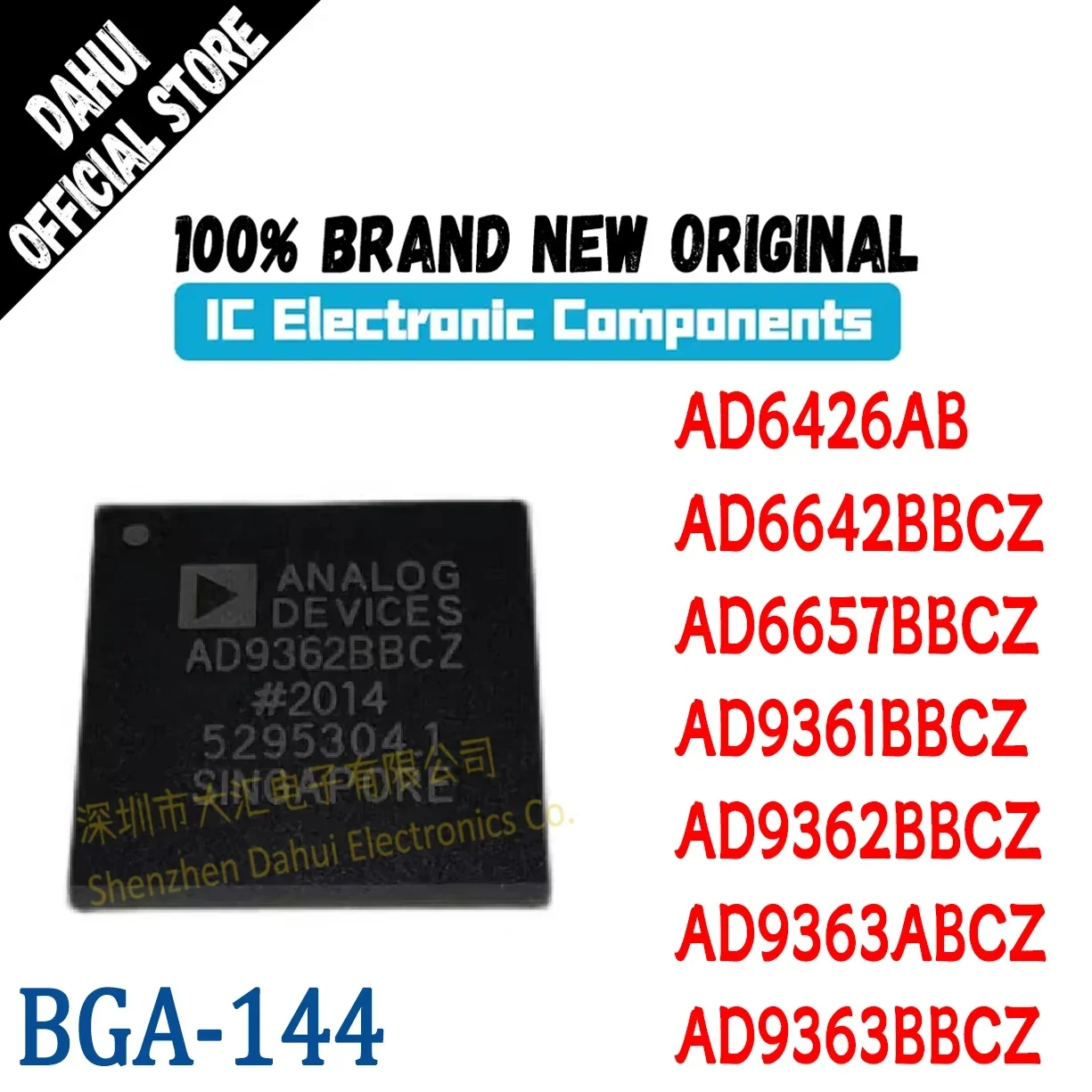 

(1Piece) 100% New Original AD6426AB AD6642BBCZ AD6657BBCZ AD9361BBCZ AD9362BBCZ AD9363ABCZ AD9363BBCZ IC Chip 144-BGA