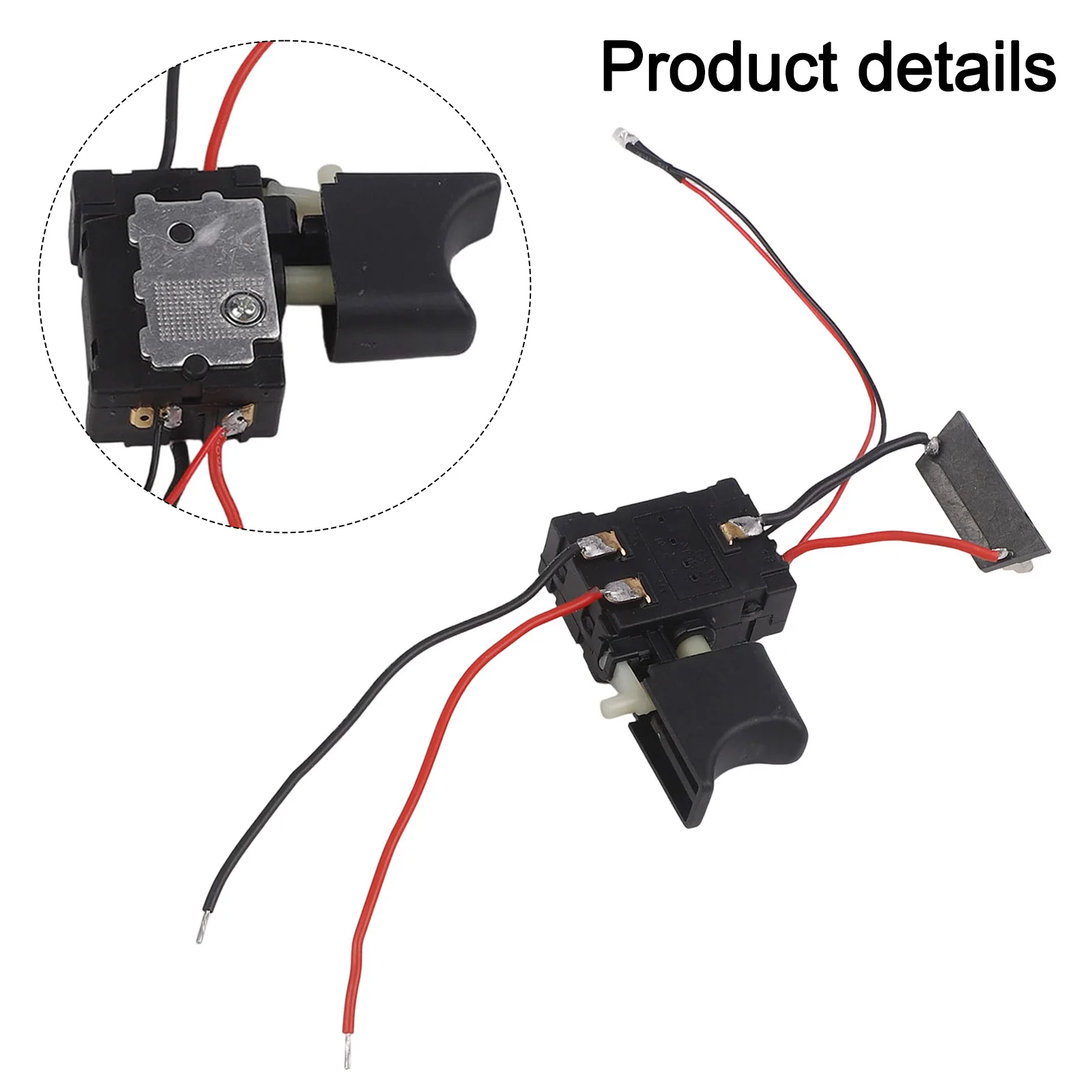 Electric Power Tool Trigger Switch with Speed Control Push Button for Cordless Drills Replacement Part 7 2V 24V DC